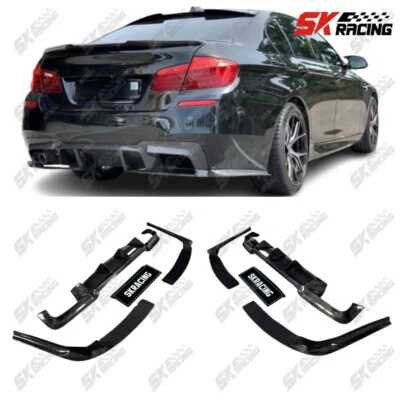 Fits BMW M5 F10 2012-2016 Forged /Carbon Fiber Rear Bumper Lip Diffuser Splitter - Image 1 of 4