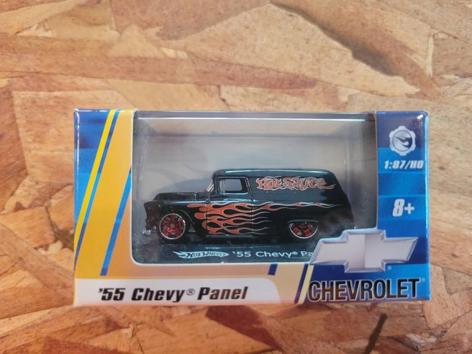 Hot Wheels '55 Chevy Panel Hot Sauce 1:87 HO Scale Diecast NEW - Image 1 of 1