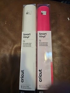 Cricut Smart Vinyl Bundle - Removable  (3 ft) - Matte Party Pink & White NEW - Picture 1 of 5