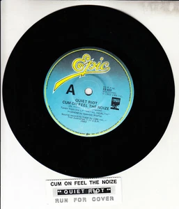 QUIET RIOT Cum On Feel The Noize & Run For Cover 7" 45 rpm vinyl record NEW - Picture 1 of 2
