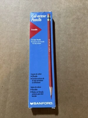 Три (3) коробки из 12 красных чековых карандашей Prismacolor Col-Erase 20045 Carmine - Изображение 1 из 2