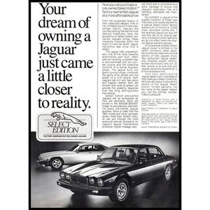 1986 Jaguar XJ Select Edition Pre-Owned Car Vintage Print Ad Wall Art Photo - Picture 1 of 1