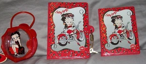 Betty Boop Diary And Address Book on Motorcycle & Clear Plastic Purse - Picture 1 of 4