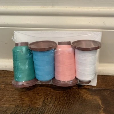 Dime Machine Vintage Embroidery Thread Pastels Quartet 4 Spools 40 Wt 1000 m - Image 1 of 3