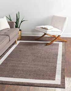 9' x 12'  Brown New Area Rug H Home Decorative Art Soft Carpet Collectible