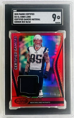 Cámaras retrovisor rojo certificado Panini CG-CL CHRIS 2020 con certificación larga 50/60 SGC 9 M Foto 1 de 3