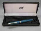 Montblanc Generation Turquoise & Gold Fountain Pen 14K Gold Nib W/Box Ex. Cold!