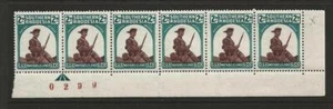 S.RHODESIA, 1943 MONTADO PIONEER SG 61 MNH EN FILA TIRA DE 6, CON 2 DAÑADOS - Imagen 1 de 1
