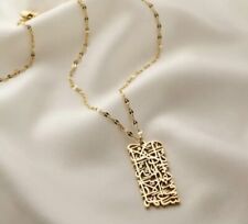18k GOLD PLATED Arabic Calligraphy Jewellery Custom Arabic Islamic Allah Necklac