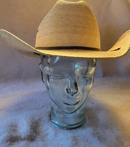 Justin Milano Hat Co Straw Cowboy Hat sz 20 - Picture 1 of 6
