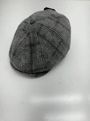 KB Ethos Grey Plaid Newsboy Cap Mens One Size - Image 1 of 4
