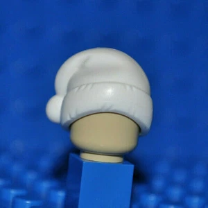 LEGO PARTS - 1X MINIFIGURE WHITE SANTA HAT/FATHER CHRISTMAS HEADGEAR ACCESSORY - Picture 1 of 3