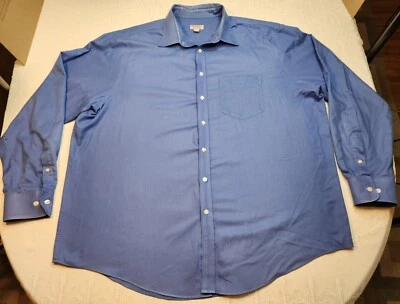 MERONA Ultimate Shirt Blue Long Sleeve Dress Shirt Size XXL 18-18 1/2 - Image 1 of 4