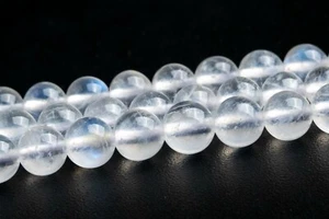 5 mm Echte Natürliche Transparent Regenbogen Mondstein Klasse AAA Rund Lose Perlen - Bild 1 von 4