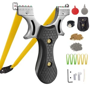 RCZZSUWE Slingshot - Stainless Steel Hunting Sling Shot Set