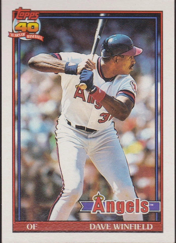 1991 Topps Dave Winfield #630 California Angels Baseball - Image 1 of 1