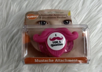 Colección Bigote Ulubulu. ROSA. Chupete I Mustache You A Question. Nuevo en caja Foto 1 de 4
