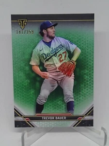 2021 Topps Triple Threads #69 TREVOR BAUER Base Verde Smeraldo #181/259 - Foto 1 di 2