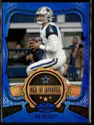 2020 Panini Certified Seal Of Approval Dak Prescott #60/75 Dallas Cowboys #4 - Image 1 of 2