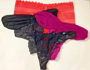 Cacique Lane Bryant Nylon Thong Panties size 18/20 Lot Pack of 4 Sexy NWOT - Picture 1 of 13