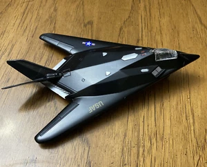  F-117 Nighthawk Stealth Plane Die Cast/Plastic Strong Pull Back Action 8"  - Picture 1 of 12