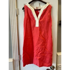 Eliza J Linen Blend Beach Resort Easter Dress Women 12 Spring Colorful Summer - Picture 1 of 13