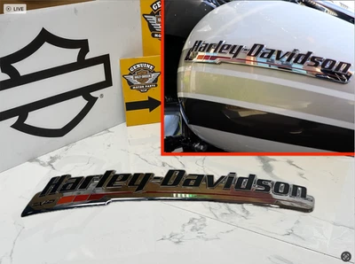OEM HD CVO 08-26 OEM Harley Tri Glide Touring Izquierdo Tanque de Gas Emblema Cromo Foto 1 de 4