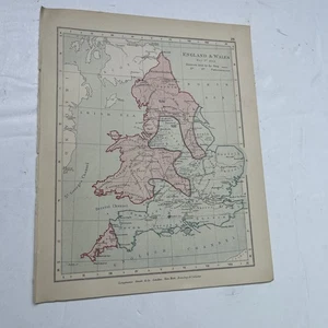 1914 (Print) Map of England & Wales GA #29 May 1st 1643 Old Atlas Print Vintage - Picture 1 of 5