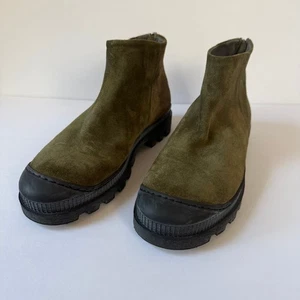 LOFINA grüne Wildleder-Stiefeletten mit Lug-Sohle und Reißverschluss 6470 Euro 38 US 7,5 italienisch - Bild 1 von 15
