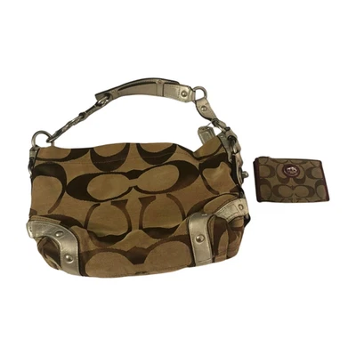 COACH Mujer Carly Signature C Hobo Bolso de Hombro y Mano Tostado y Marrón 10619 Foto 1 de 4