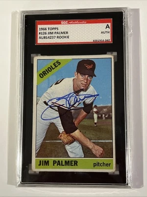 1966 Topps Jim Palmer Rookie Signed / Auto.  SGC - Image 1 of 2