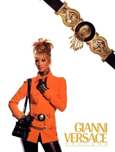 1992 Versace fashion Christy Turlington 1-page MAGAZINE AD - Picture 1 of 1