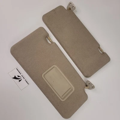 2007-2012 Nissan Versa Sun Visors Pair Cloth Tan OEM - Image 1 of 4
