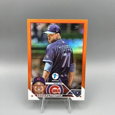 2023 Topps Series 1 1st Edition #40 Keegan Thompson Orange Foil /75 Chicago Cubs - Image 1 of 2