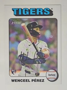 2024 Topps Heritage High Number WHITE BORDER Wenceel Perez #698 Rc Tigers SP - Picture 1 of 2
