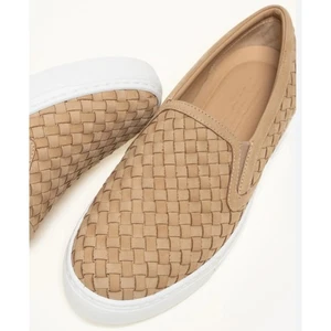 M. Gemi Women's 39 US 8.5 'The Chercio' Woven Slip On Sneaker Nubuck Leather Tan - Picture 1 of 8