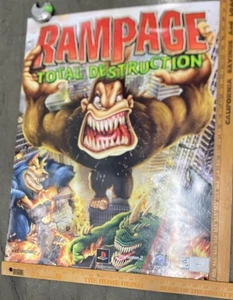 Rampage Total Destruction Game Cube Wii PS2 2006 poster esposizione negozio 22x28 RARO - Foto 1 di 4