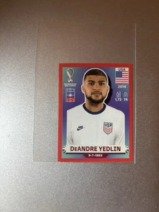 Pegatina Paralela Panini Copa Mundial FIFA 2022 Qatar ROJA EE. UU. 9 DeANDRE YEDLIN - Imagen 1 de 2