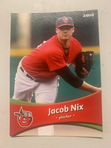 Jacob Nix Card 2016 Fort Wayne Tin Caps Team Card