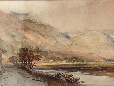 Antique Original watercolour painting by David Cox Jr. ARWS 1809-1885 In Wales  - Image 1 of 4