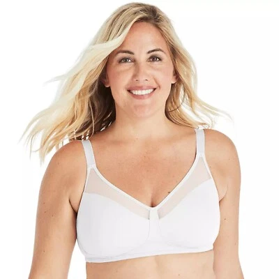 Playtex Wirefree Bra 18 Hour Smoothing Minimizer TruSUPPORT 4697 White 36DDD NIP - Image 1 of 3