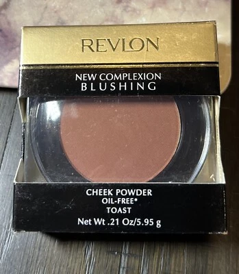 Revlon New Complexion Blushing Cheek Powder Oil-Free TOAST 12 Original Full Size - Image 1 of 4