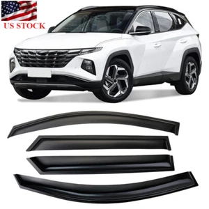 Fits Hyundai Tucson 2016-2021 4x Side Window Visors Rain Guards Deflector Shield - Picture 1 of 10