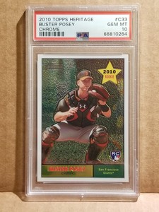 2010 Topps Heritage Chrome Buster Posey RC PSA 10 GEM MINT Future HOF 
