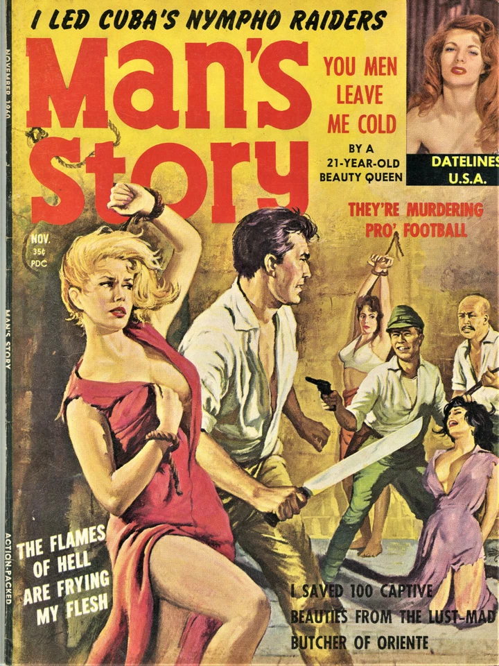 Man's Story Magazine: November 1960 - Cuba's Nymphos, Pulp, Crime  Foto 1 de 1