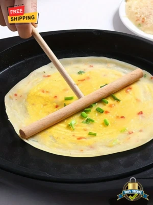 1 pc Wooden T-Shaped Pancake Spreader - Crepe & Batter Spreader Stick - Image 1 of 4