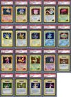 Psa 9 - 10 Complete Gym Heroes 1St Edition 1 - 19 Holo Set Pokemon Card Gengar