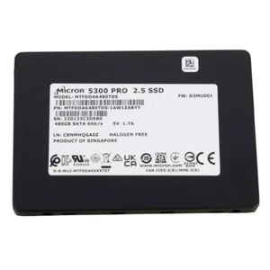 Micron 5300 PRO 480GB SSD SATA III 6G 2.5" Server Data Center SSD MTFDDAK480TDS - Picture 1 of 4