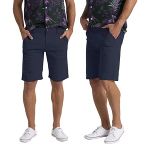 Pantalones Cortos Chinos Para Hombre Calce Ajustado Elástico Algodón Informales Ropa de Verano en Varios Tamaños - Imagen 1 de 6