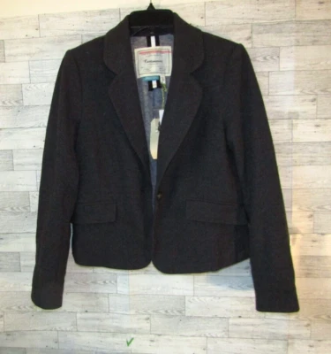 Jaqueta Blazer Feminina Anthropologie Cartonnier Tamanho 6 Cinza Texturizado Nova Com Etiqueta - Imagem 1 de 4